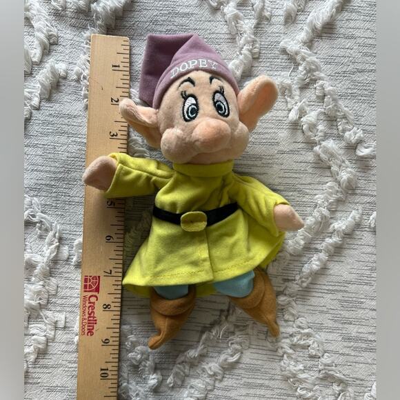 Disney Mini Bean Bag Dopey Snow White Dwarf Stuffed Plush - Picture 3 of 3